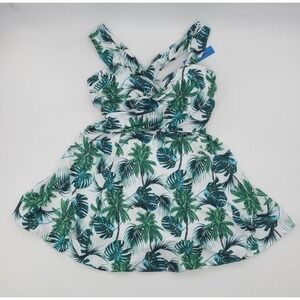 COCOPEAR Women Swimdress Palm Trees 4XL NWT Elegant One Piece Skirted Palm Trees